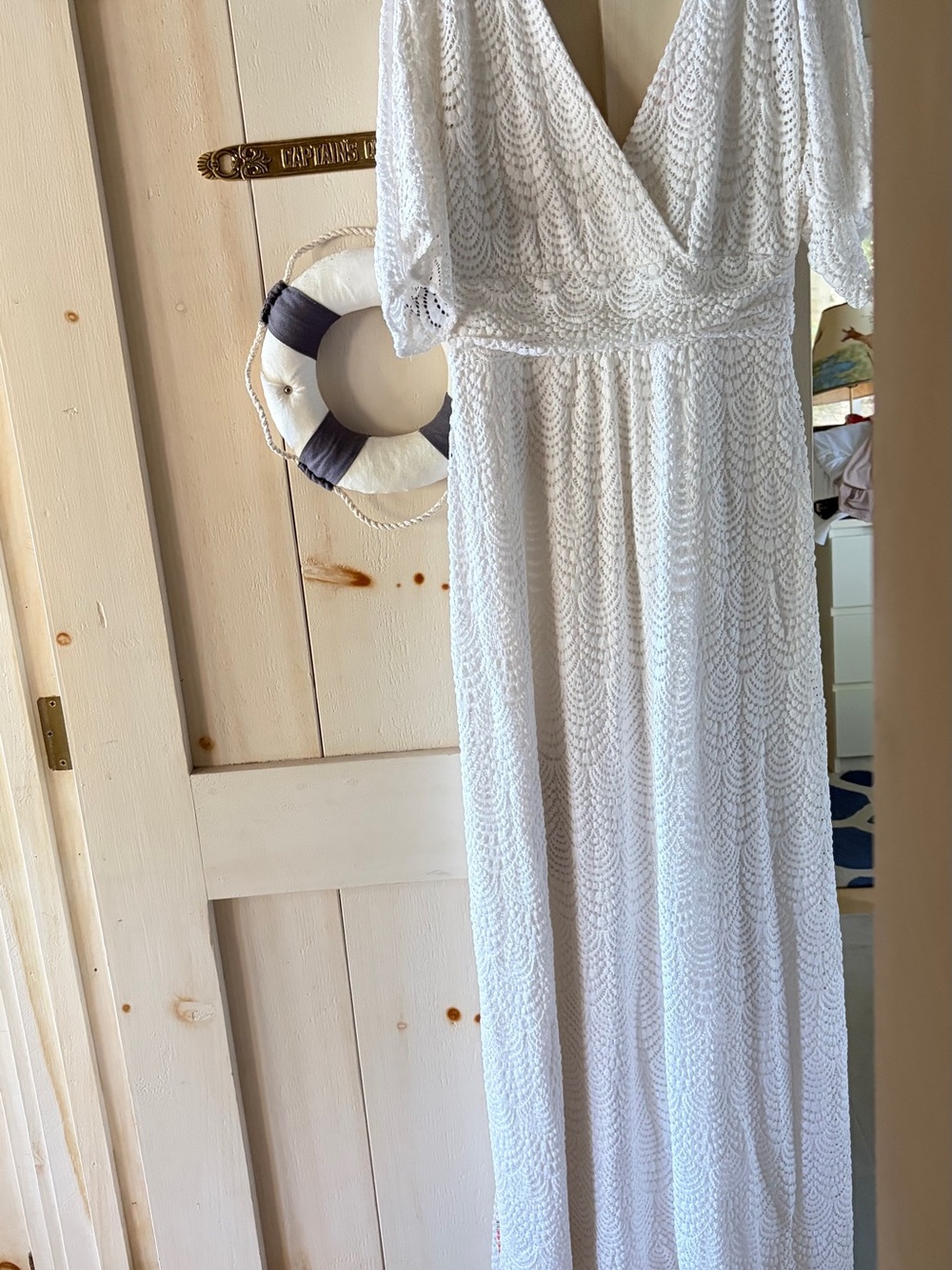 Lilly Pulitzer White Eyelet Lace Maxi Dress